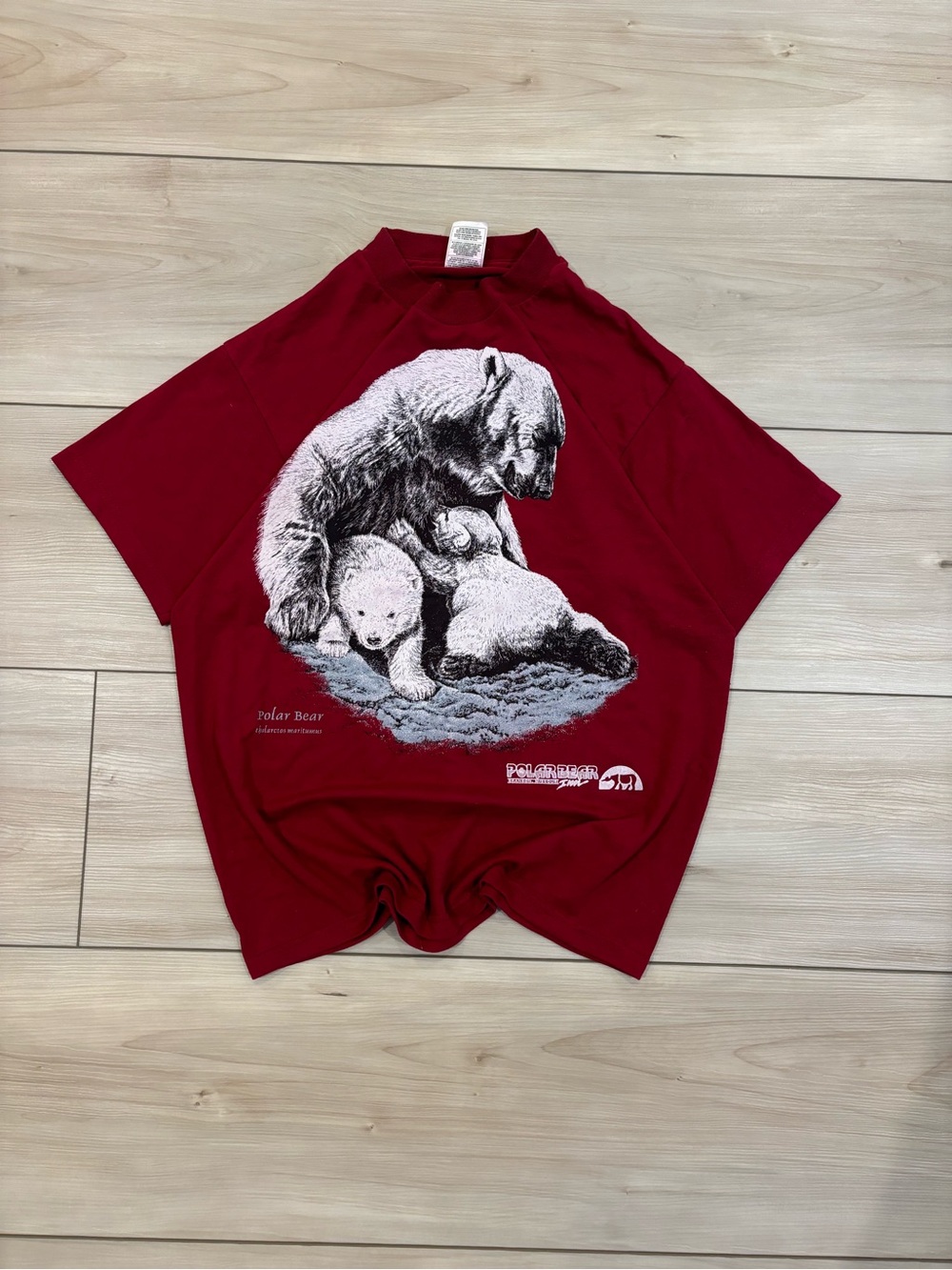 90s Vintage beautiful polar bear nature outdoor AOP wildlife men’s graphic tee